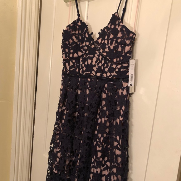Aqua Dresses & Skirts - NWT Navy Lace Dress